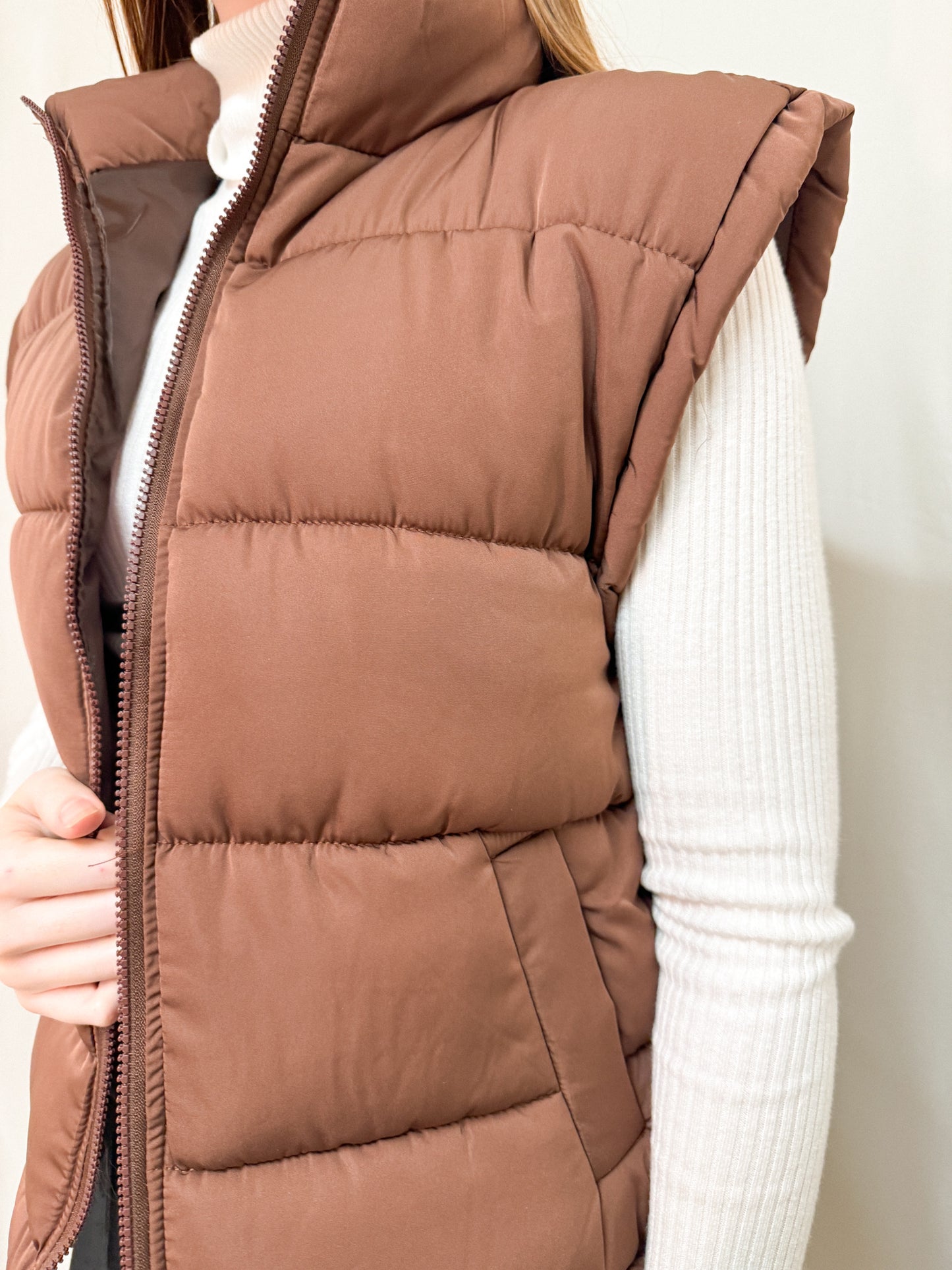 The Chocolate Puffer Vest