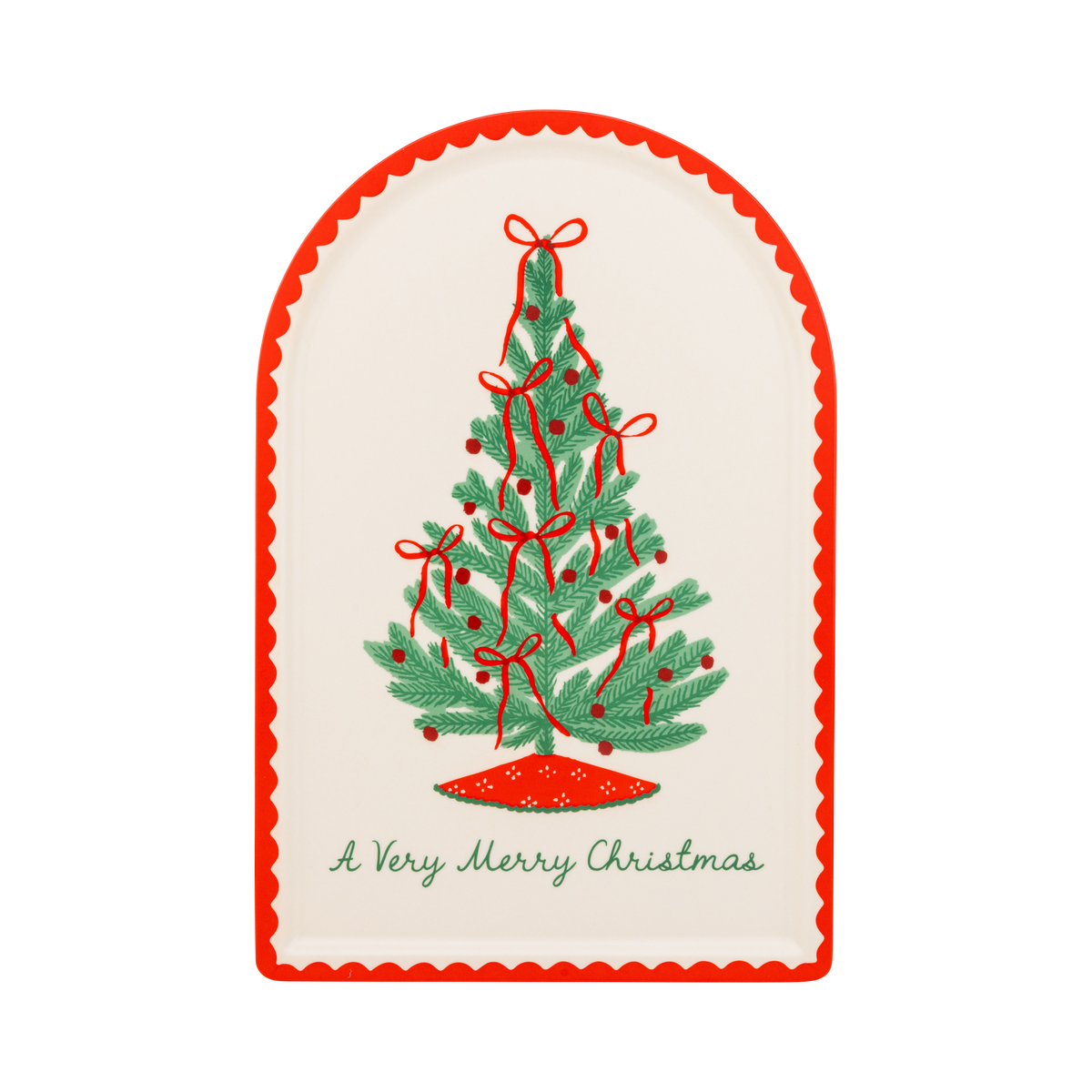 Christmas Tree Arch Bamboo Tray 12" x 18"