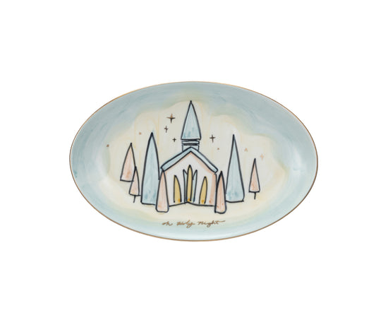 Hand painted Church Plate