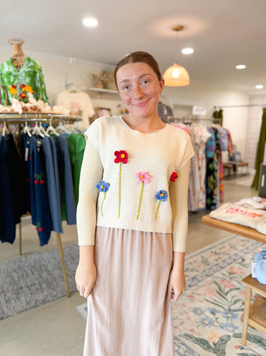 The Crochet Floral Sweater