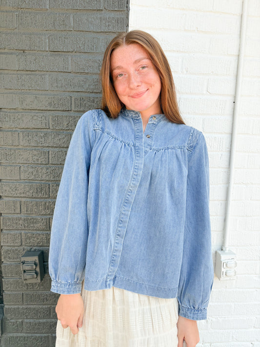 The Kayla Denim Top