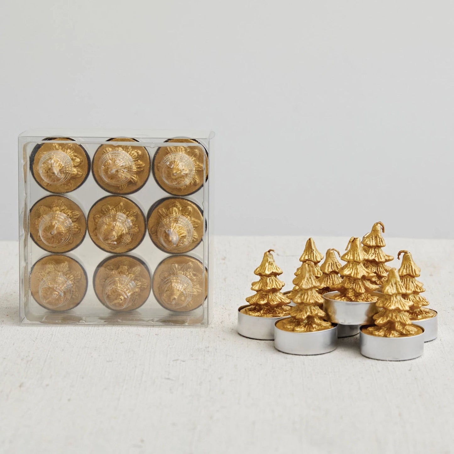 Tree Tea Lights Gold