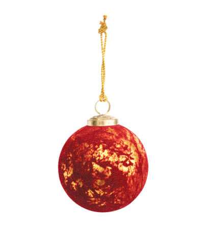 Round flocked ornament