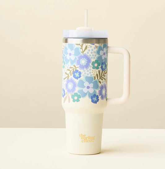 40 oz Take Me Everywhere Tumbler-Beyond Blooms blue orange