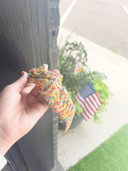 Colorful wicker headband