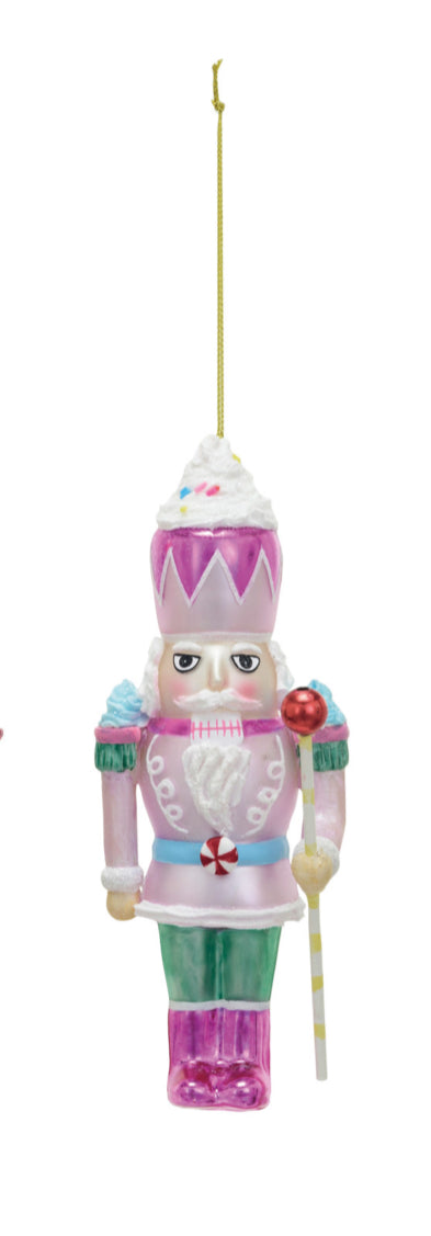 Nutcracker ornament with staff