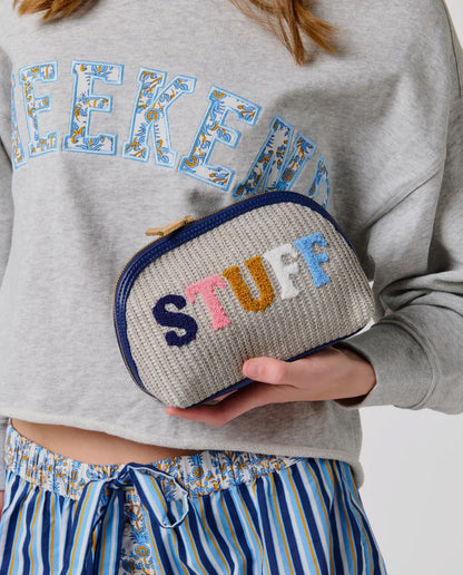 “Stuff” Knit Zip Pouch