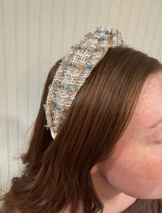 The Blue Tweed Headband