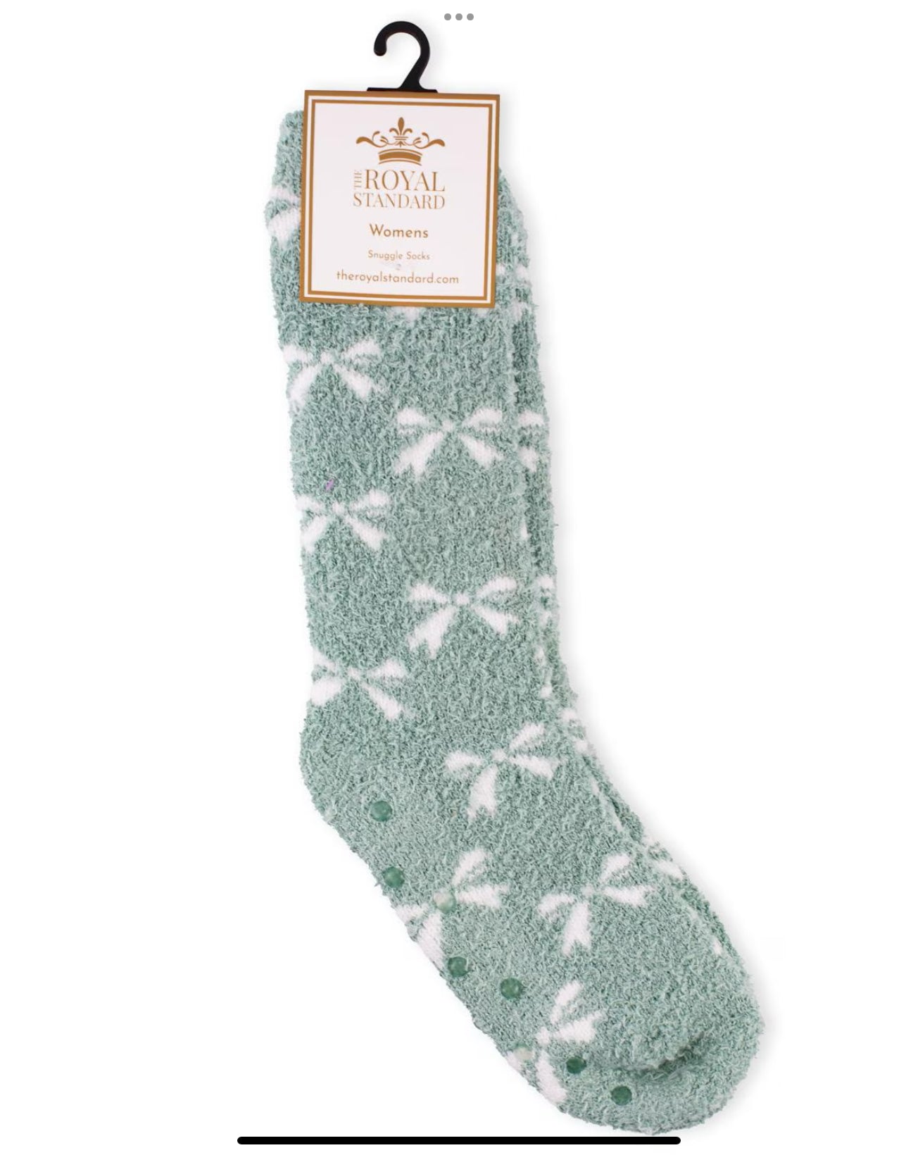 Bow Snuggle Socks in Blue — ONE SIZE