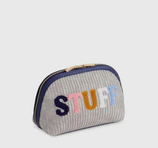 “Stuff” Knit Zip Pouch
