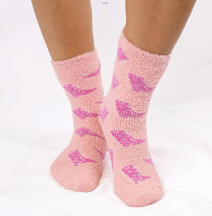Cowgirl Boots Snuggle Socks — ONE SIZE