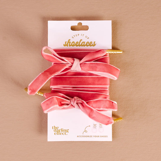 Rose Velvet Shoe Laces