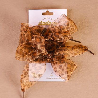 Sheer Cheetah Shoe Laces