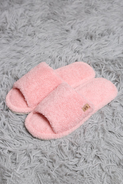 Solid Color Luxury Soft Open-Toe Slippers