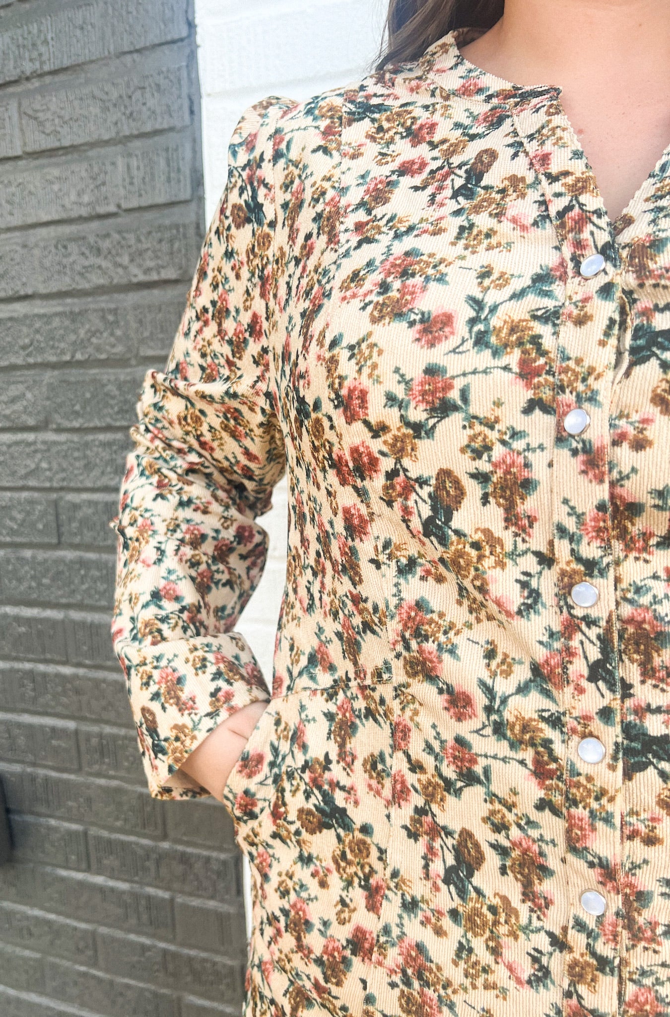 The Hayes Button Dress