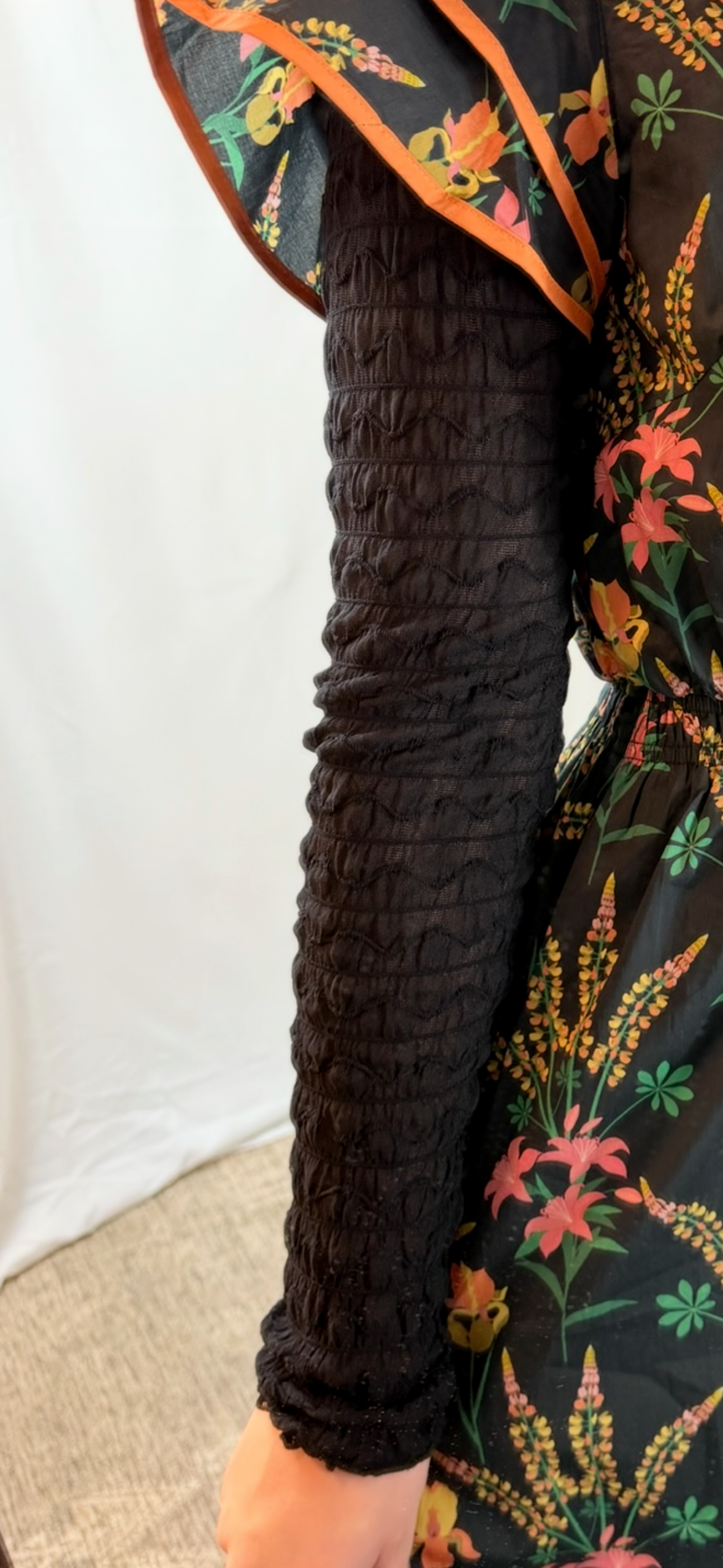 The Black Layering Mesh Top