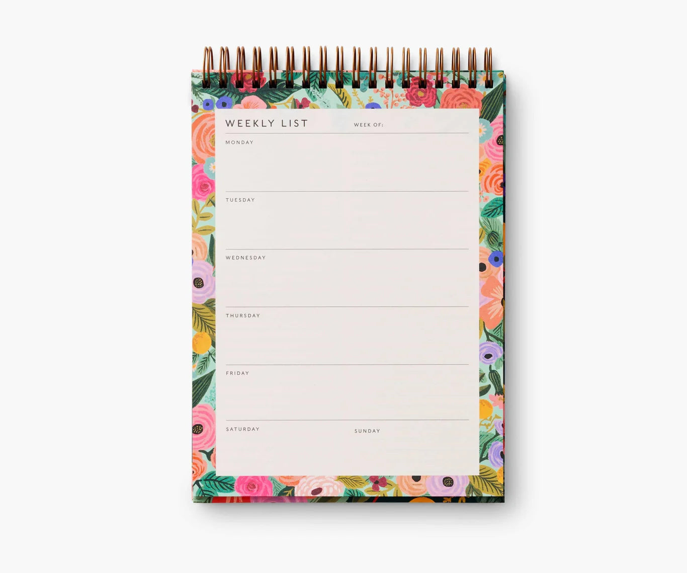 Garden party desktop weekly planner