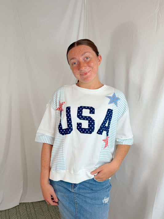 The USA Patchwork Top