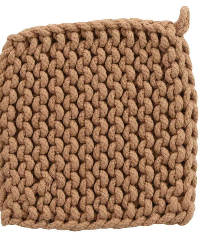 Cotton Crocheted Potholder- 4 Colors