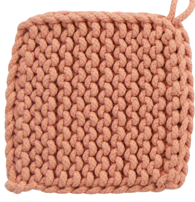 Cotton Crocheted Potholder- 4 Colors