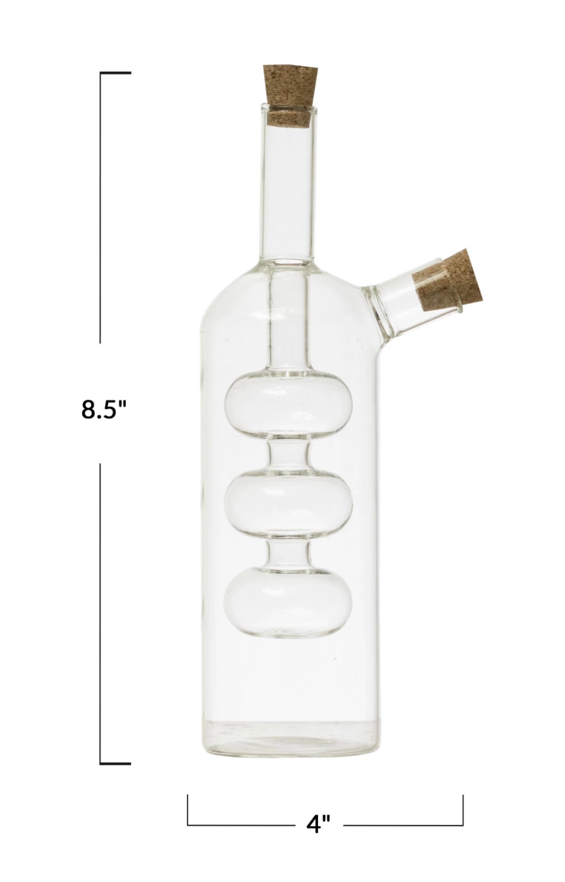 Glass Oil and Vinegar Cruet with Cork