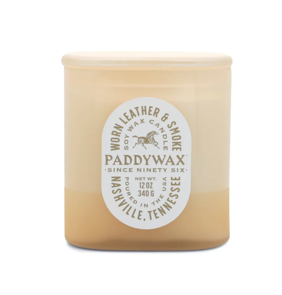 Paddywax - Vista 12 oz Candle - Worn Leather + Smoke