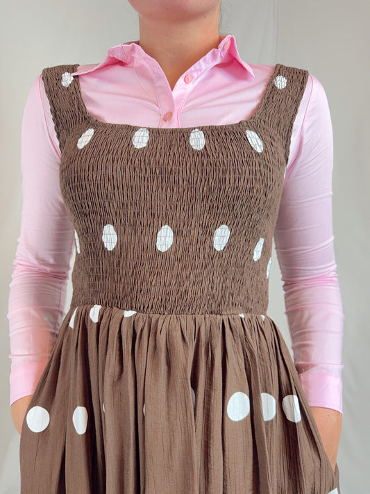 The Tia Button in pink