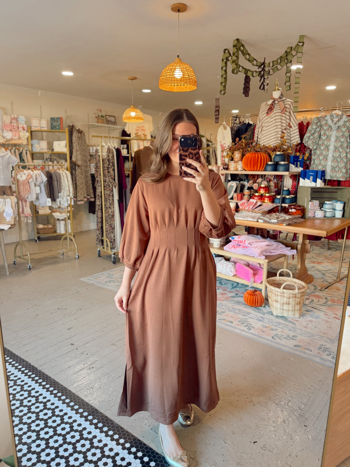The Kara Dress In Brown