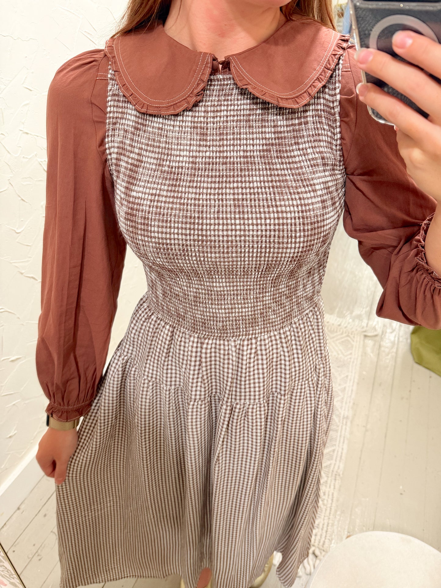 The Claire Top in Brown