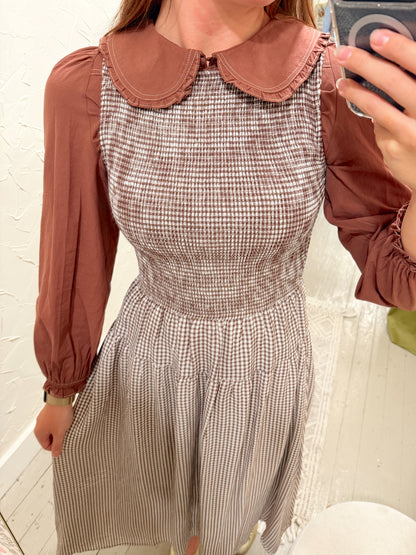 The Claire Top in Brown