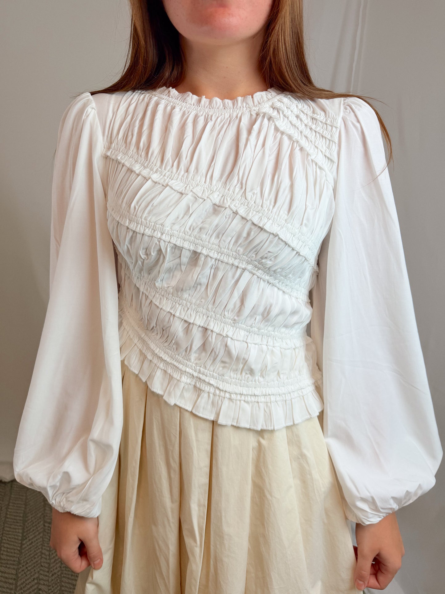 The Amara Top in white