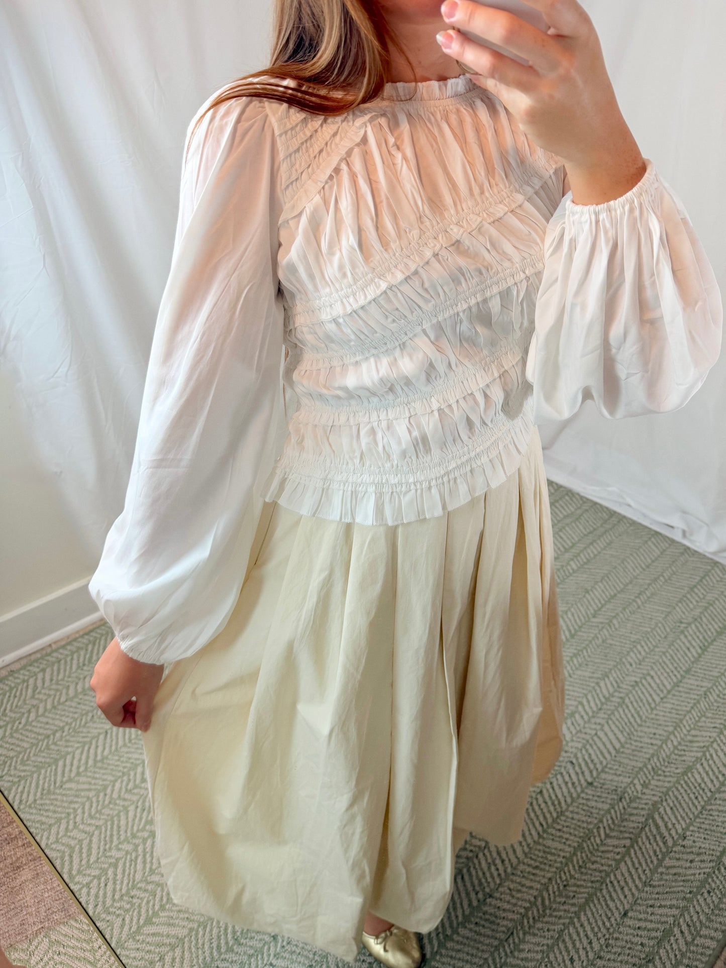 The Amara Top in white