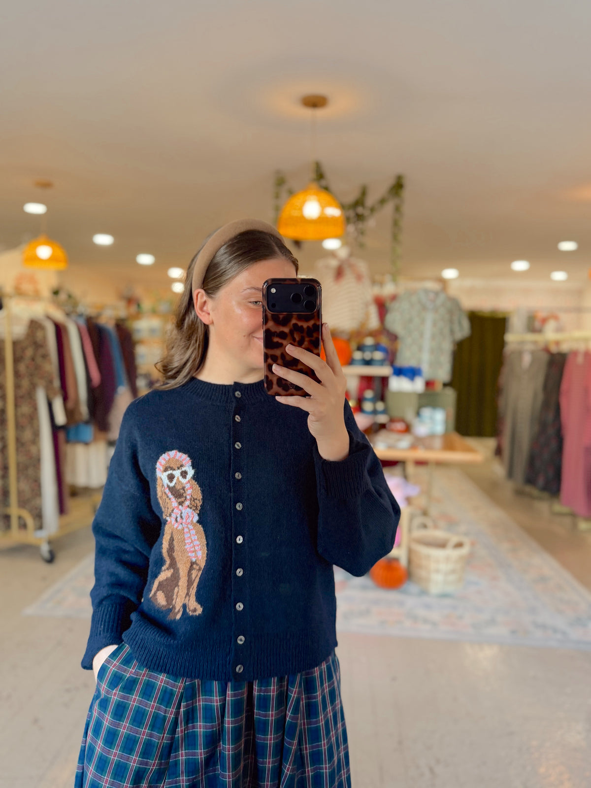 The Poodle Cardigan in Navy