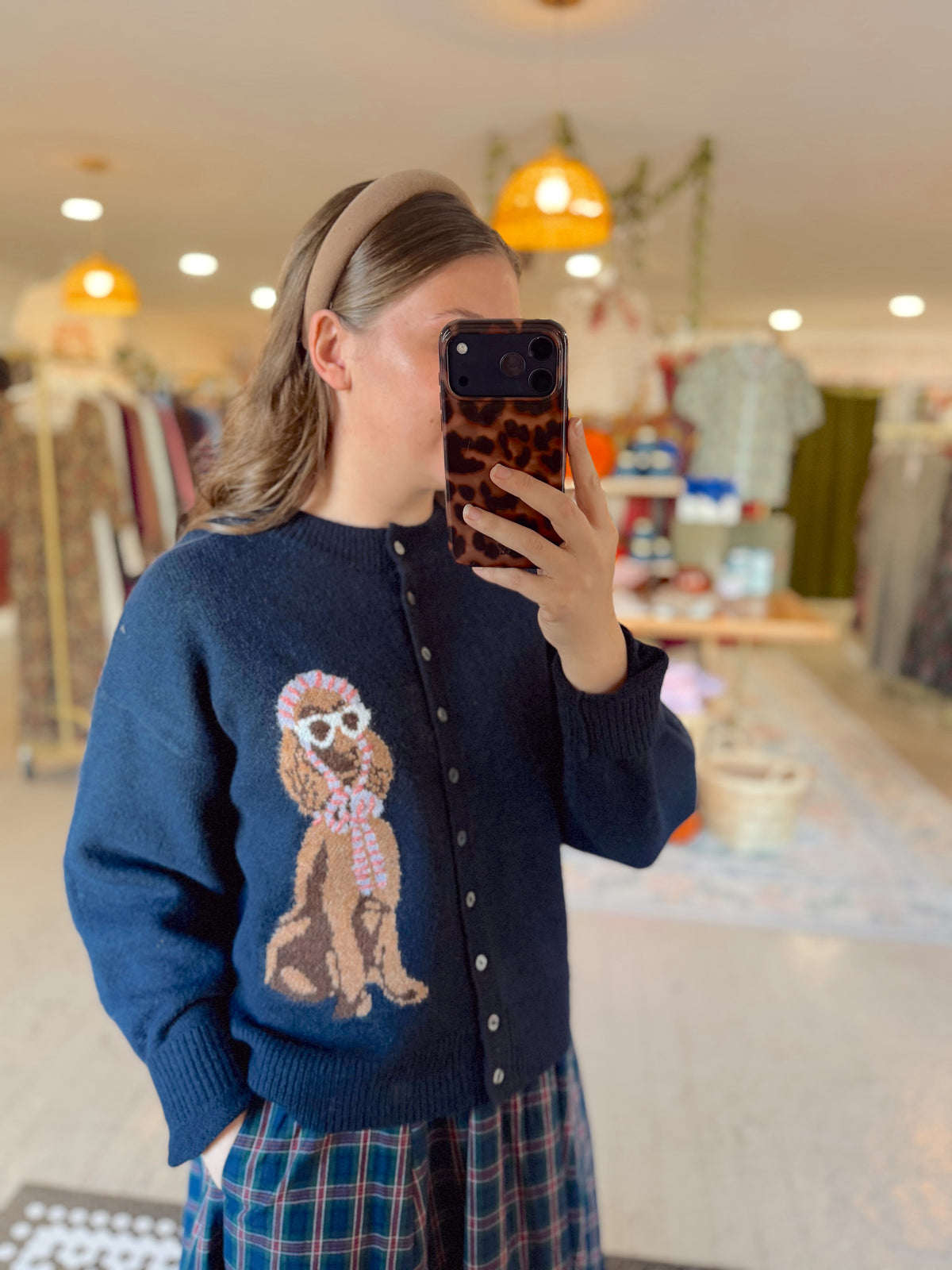 The Poodle Cardigan in Navy