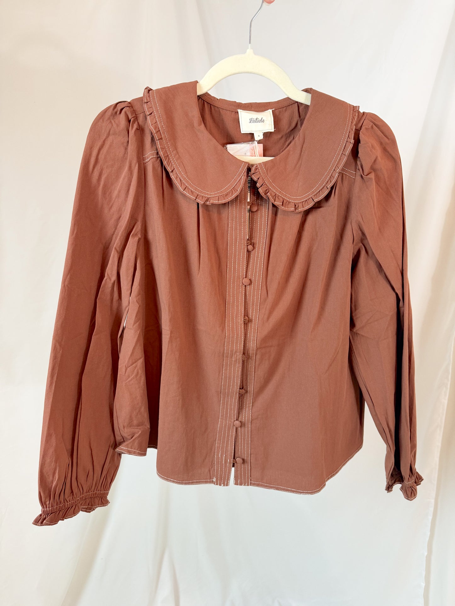 The Claire Top in Brown