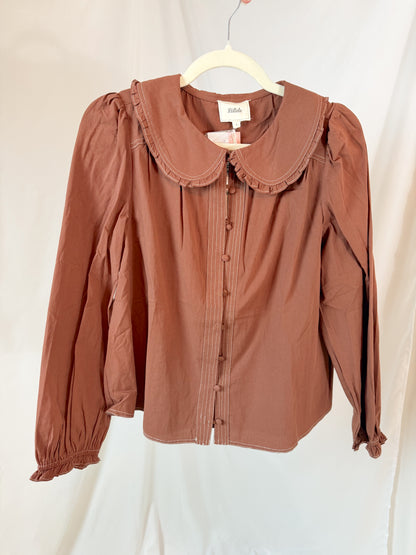 The Claire Top in Brown