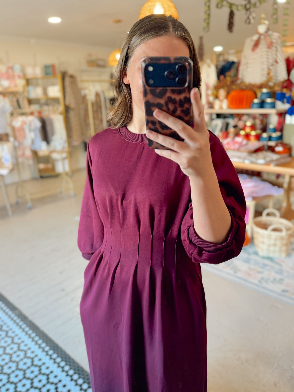 The Kara Dress in Wine
