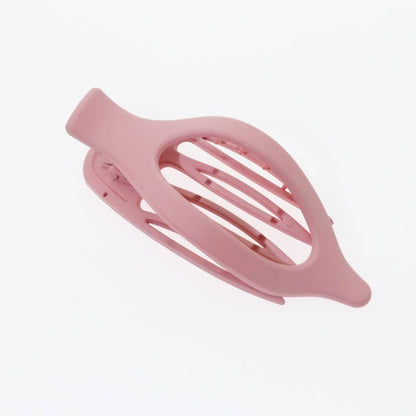 PINK OVAL LAY DOWN FLAT CLAW CLIPS