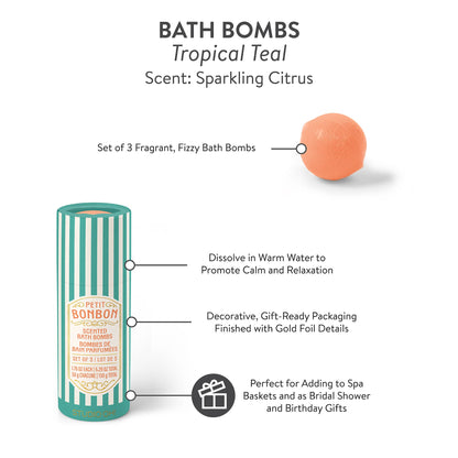 Petit Bon Bon Dreamy Teal Bath Bombs