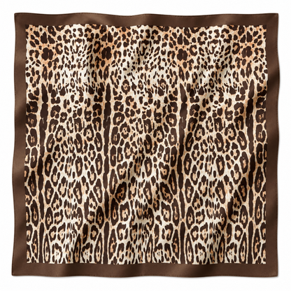 Leopard Satin Scarf