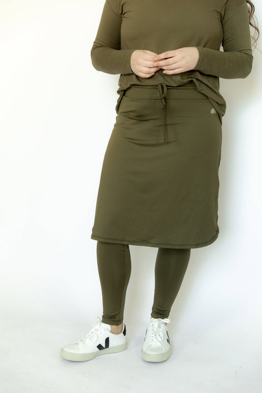 Ankle Drawstring Snoga-Olive: 1X