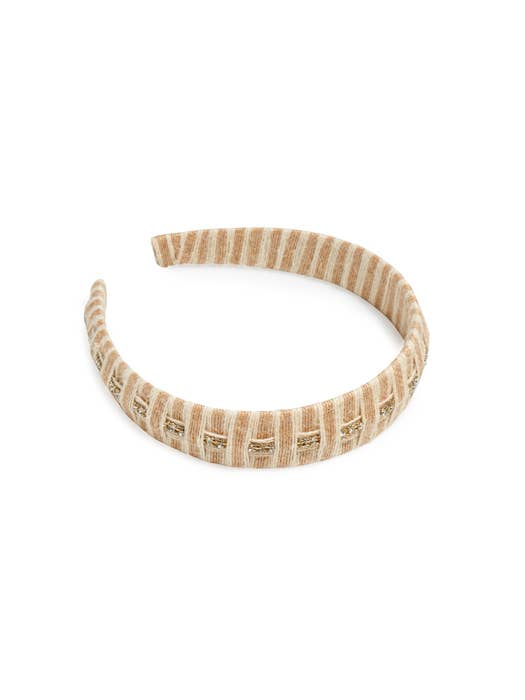 TAN LINEN HEADBAND