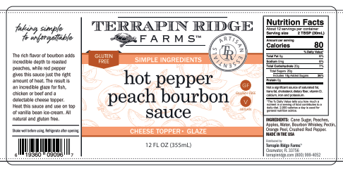 Hot Pepper Peach Bourbon Sauce