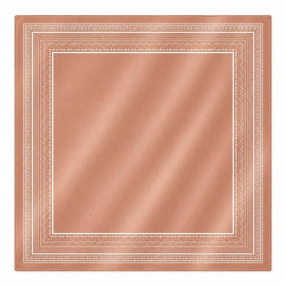 Golden Camel Paisley Border Satin Scarf