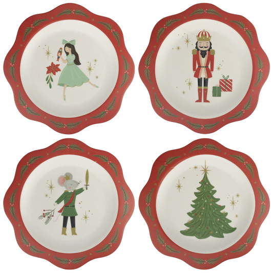 NUT1143 - Nutcracker Bamboo 9" Plate Set