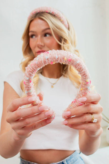 Pink Confetti Headband