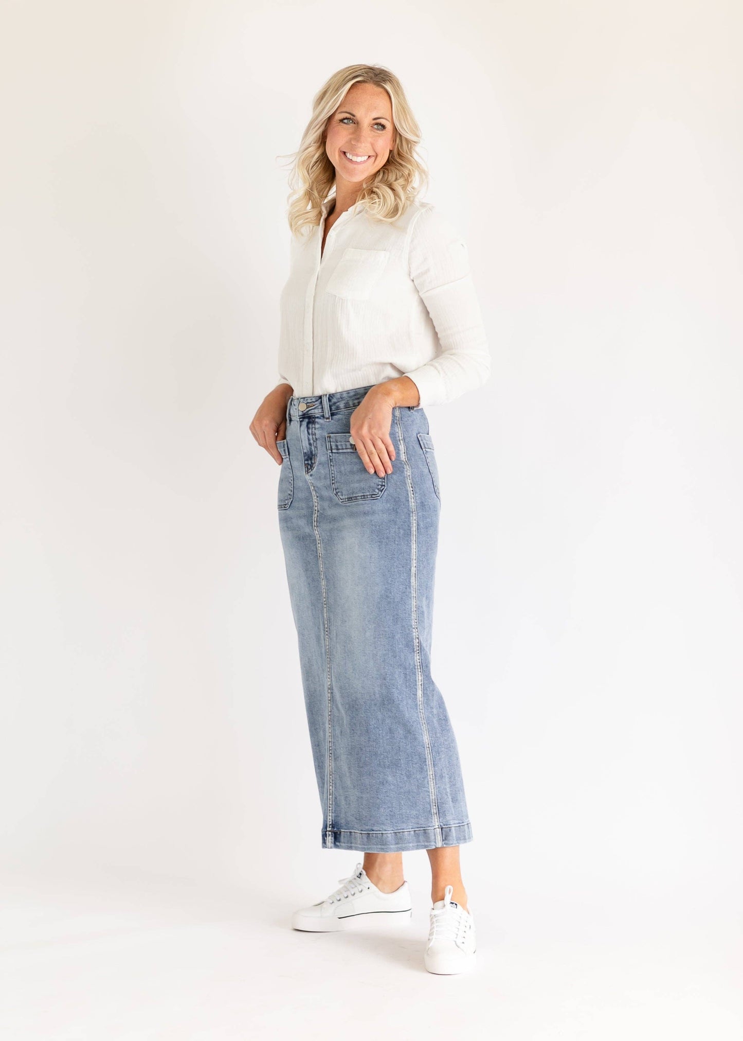 Elin Front Pocket Maxi Skirt