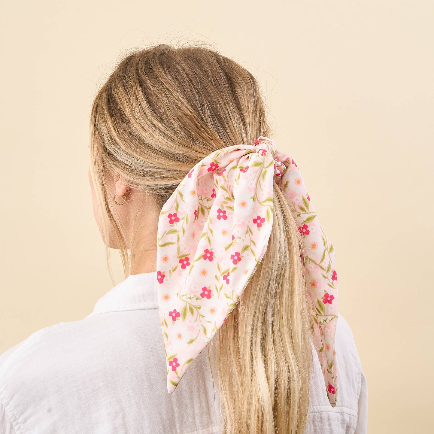 Hair Scarf-Floral Haven Pink