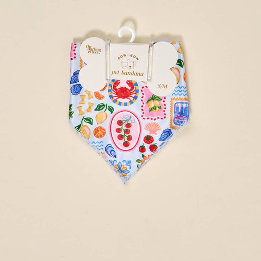 Bow-Wow Pet Bandana–Ciao Bella: S/M