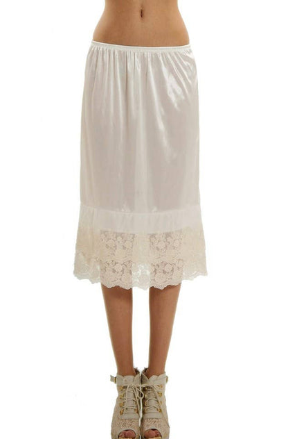 Women Slip Skirt Extender - black & white